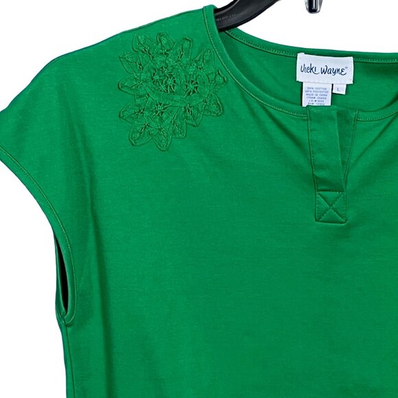 Vicki Wayne Vintage 80's Set of 2‎ Womens Knit Tops Short Sleeve Size Large - Picture 6 of 10